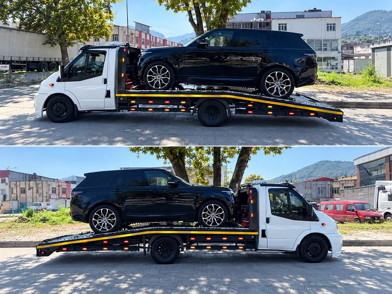 Platform çekici üzerinde SUV oto kurtarma